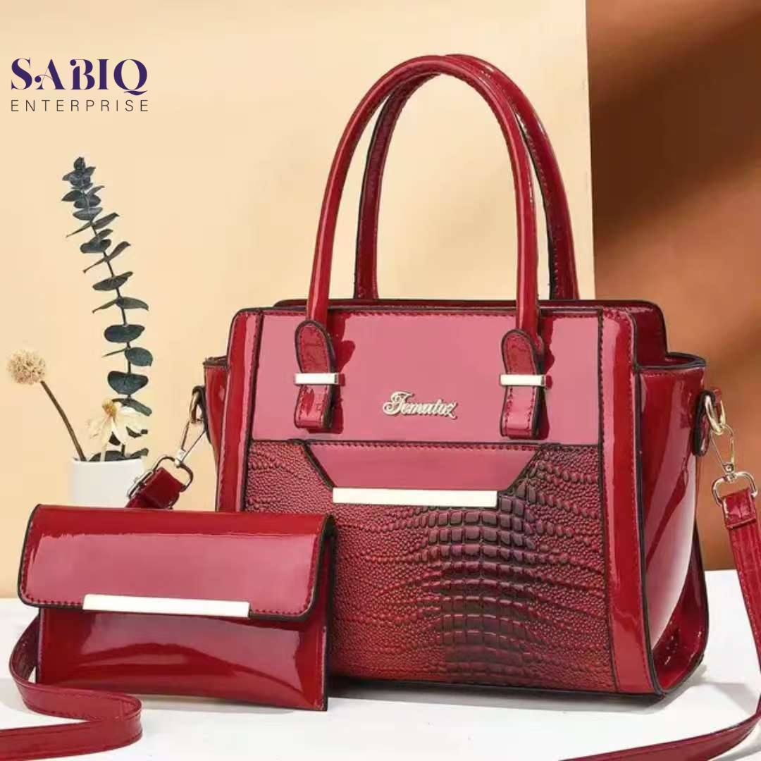 PU Leather Crossbody Handbag for Women – Stylish Red Fashion Bag