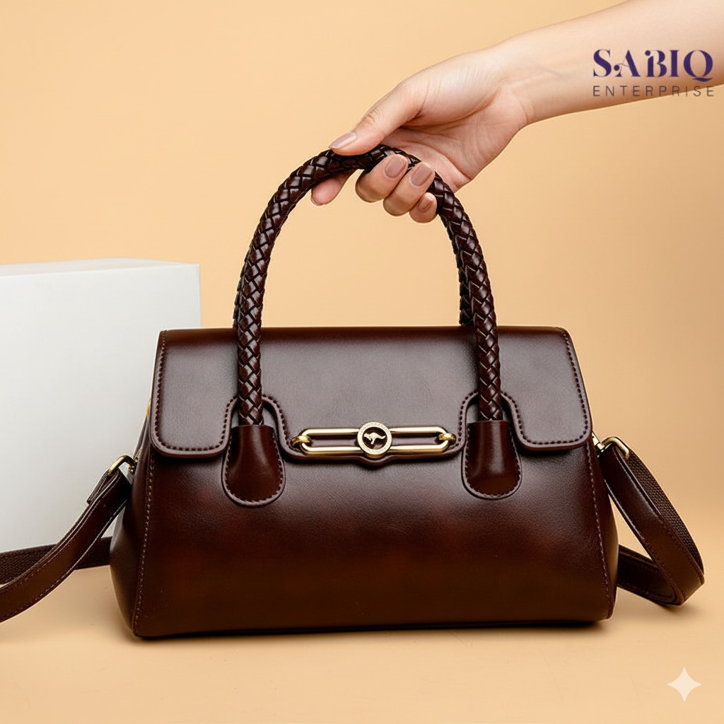 Women’s Geometric Pattern Handbag – Fashionable Shoulder Bag